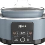 Ninja MC1001 Foodi PossibleCooker PRO 8.5 Quart Multi-Cooker, with 8-in-1 Slow Cooker, Pressure Cooker, Dutch Oven & More, Glass Lid & Integrated Spoon, Nonstick, Oven Safe Pot to 500°F, Sea Salt Grey (Renewed)