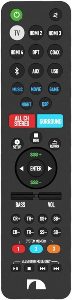 Nakamichi Shockwafe 7.1 7.2 9.2 DTS-X/Atmos/eARC/SSE Max Soundbar Remote (2022). Does not Work w Other Models