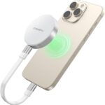 1TB Magnetic Portable SSD, External Solid State Drives with USB-C 3.2 Gen 2×2, Speed Up to 2000MB/s, Compact & Durable, Compatible with iPhone 15/16 Series and Other USB-C Devices, White