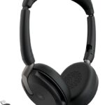 Jabra Evolve2 65 Flex Wireless Stereo Headset – Bluetooth, Noise-Cancelling ClearVoice Technology & Hybrid ANC – Certified for Microsoft Teams – Black