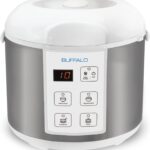 Buffalo Classic Rice Cooker with Clad Stainless Steel Inner Pot – Electric Rice Cooker for White/Brown Rice, Grain – Easy-to-clean, Non-Toxic & Non-Stick, Auto Warmer (10 Cup)