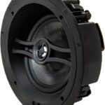 OSD Audio 8″ Angled in-Ceiling Speaker – Trimless Design with Pivoting Tweeter for 3D Audio & Immersive Home Theater Surround Sound, Single BK-R83A