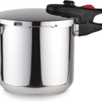 Magefesa Practika Plus 8-Quart Stainless Steel Pressure Cooker, Suitable for All Types of Stovetops, 5-Layer Heat Diffuser Bottom, 5 Safety Systems, Even Heat Distribution
