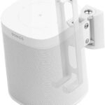 Wall Mounts Brackets-Pair Set(2PCS) for SONOS ONE/SONOS ONE SL/SONOS Play 1 Speaker (Include 2PCS,Swivel and Tilt,Compatible with Both SONOS ONE/ONE SL/SONOS Play 1,White Pair)