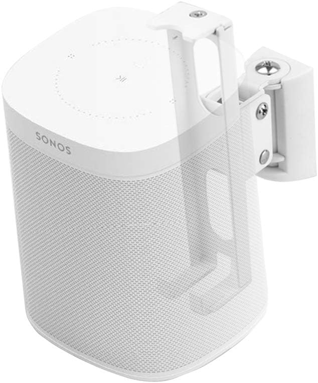 Wall Mounts Brackets-Pair Set(2PCS) for SONOS ONE/SONOS ONE SL/SONOS Play 1 Speaker (Include 2PCS,Swivel and Tilt,Compatible with Both SONOS ONE/ONE SL/SONOS Play 1,White Pair)