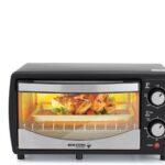 Holstein Housewares 4 Slice Countertop Toaster Oven with 60 Minute Timer Includes Pan and Wire Rack, Perfect for Baking, Broiling, and Toasting Compact Design in Sleek Black for Convenient Kitchen Use