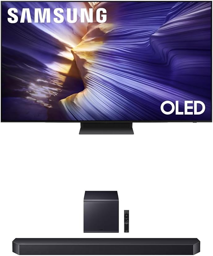 Samsung 65-Inch Class OLED S90F 4K Smart TV (2025 Model) NQ4 AI Gen3 Processor, 4K AI Upscaling Pro + Samsung Q-Series Soundbar HW-Q900F 7.1.2 ch Subwoofer (2025 Model)