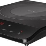 Empava Portable Induction Hot Plate Cooktop, Single 1 Burner Countertop Cooker, 3 Preset Modes, Shatter-proof Flat Glass Top, 110~120 Volt Plug in Electric Stove for Kitchen, Outdoor Camping, RV