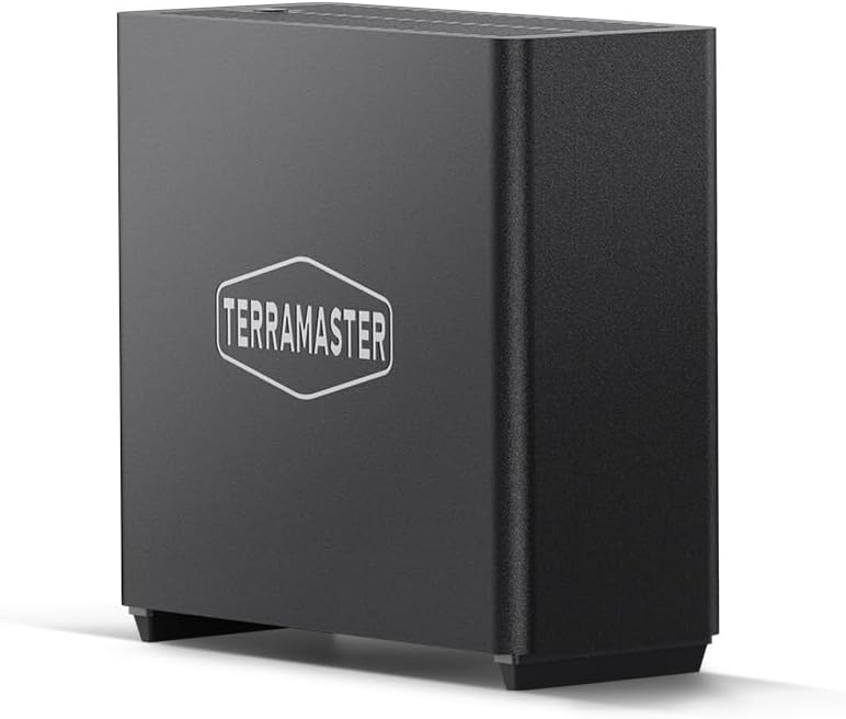 TERRAMASTER D4 SSD NVMe Enclosure – 40Gbps 4Bay, USB Storage Type-C Supports 4xM.2 NVMe 2280 SSDs, Compatible with USB 4/3.2/3.1/3.0, Thunderbolt 5/4/3, Mobile App for Data Backup Included (Diskless)