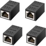 RJ45 Coupler, Ethernet Network Cable in line Coupler for Cat7/Cat6/Cat5e/Cat5, Ethernet Network Cable Extender Female to Female (4 Pcs)