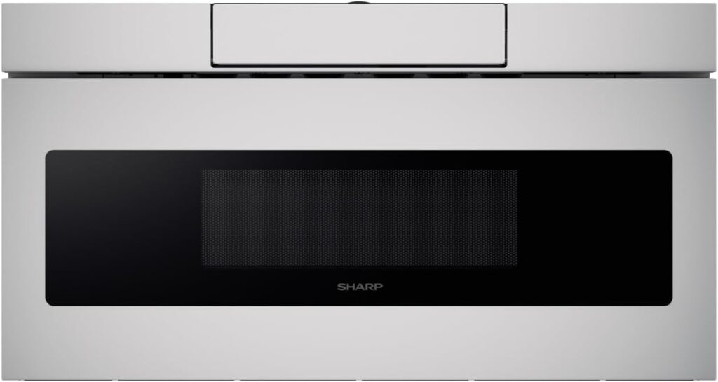 SHARP SMD3070ASY Microwave Drawer Oven, 30-inch, 1.2 Cubic Feet, 950 Watt, Concealed Angled Touch Control Panel with Digital LCD Display, Stainless Steel