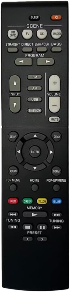 GHUST RAV561 ZZ43210 Replacement Remote Control Universal for Yamaha RAV534 ZP457800 HTR-4069 HTR-5069 HTR-4068 RX-V483 RX-V581BL RX-V583 RX-V481 RX-V581 TSR-5790 TSR-5810 DVD BD CD AV Receiver