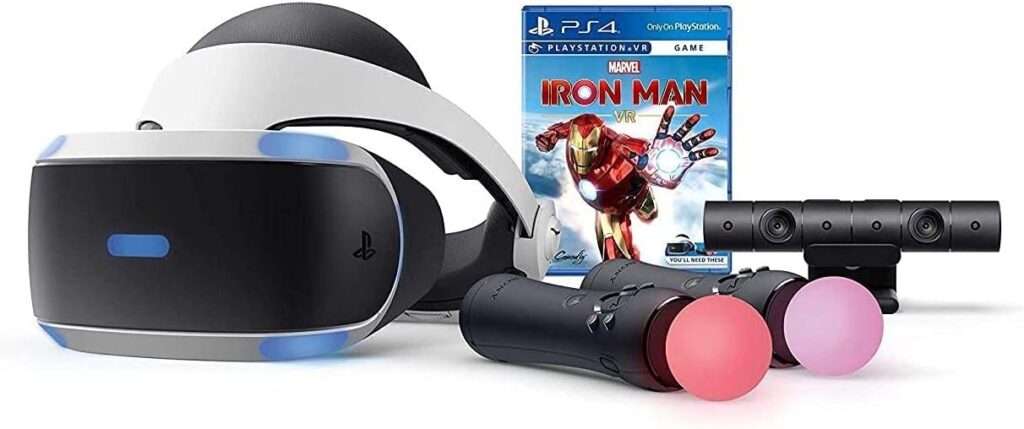 Sony PS4 PSVR Marvel Iron Man Bundle VR Headset + Camera + Controllers 3004152 (Renewed)