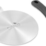 9.45inch Stainless Steel Induction Cooktop Adapter Plate, Heat Diffuser for Glass and Electric Cooktop, Detachable Handle