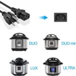 Power Cord Cable Compatible for Instant Pot Electric Pressure Cooker, Rice Cooker, Power Quick Pot, Microwave, Soy Milk Maker, and More Kitchen Appliances 3 Prong Replacement Power Cable-UL