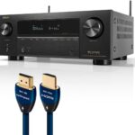 Denon AVR-X2800H 7.2 Channel 8K Receiver with AudioQuest Sky 3m HDMI Cable