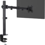 Single Monitor Desk Mount, Heavy Duty Adjustable Monitor Stand for 13″-32″ Screen, Monitor Arm Desk Mount Holds Up to 22lbs with C Clamp/Grommet Base