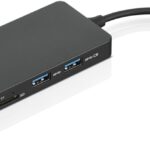 Lenovo – USB-C 7-in-1 Hub – Computer Networking Laptop Accessory – Laptop Docking Station – 4K via HDMI, 3 USB-A devices, 2 SD/TF Card Readers USB-C Power Pass Through