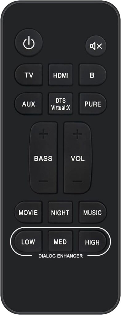 RC-1251 Replacement Remote Control Compatible with DENON DHT-S217 DHT-S218 DHTS217 DHTS218 DHTS217 DHTS218 Home Theater Soundbar Surround Sound System