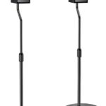 Perlegear Speaker Stand Pair, 28” to 38” Height Adjustable Surround Sound Speaker Stands for Small Bookshelf, Satellite Speakers, and Studio Monitors up to 5lbs, Tool-Free Floor Speaker Stand, PGSS11