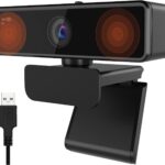 NUROUM V11 2K Webcam for PC, 1080P 60FPS USB Web Camera with Microphone, 1440P@30fps, 90° Wide-Angle, Privacy Cover, Plug&Play for Mac/Laptop/Desktop/Computer, for Zoom/Teams/Google Meet