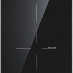 Karinear 12 Inch Induction Cooktop 2 Burner Drop In Electric Cooktop, Induction Stove Top Ceramic Glass with Booster, Child Lock, Timer, Pause function, 220-240V, 3500W, Hard Wire(No Plug)