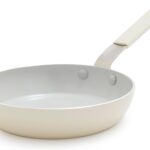 GreenPan x Bobby Flay 8″ Nonstick Frying Pan Skillet, PFAS-Free Diamond Ceramic, Induction Suitable, Stay-Cool Silicone Handle, Easy Clean Dishwasher & Oven Safe, Egg & Omelet Pan, Cream