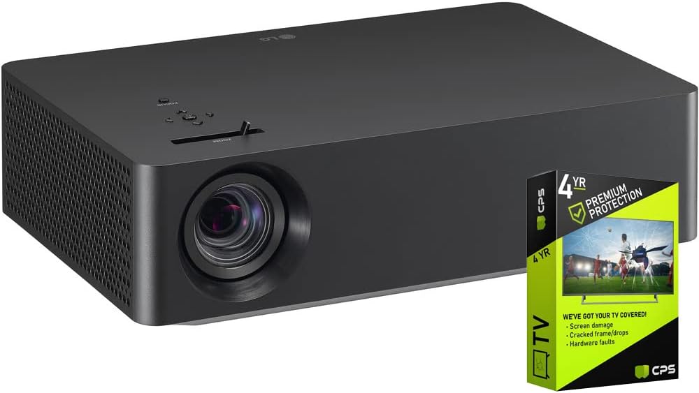 LG HU70LAB 4K UHD LED Smart Home Theater Projector 140 inch Display Bluetooth (Renewed) Bundle with 4 YR CPS Enhanced Protection Pack