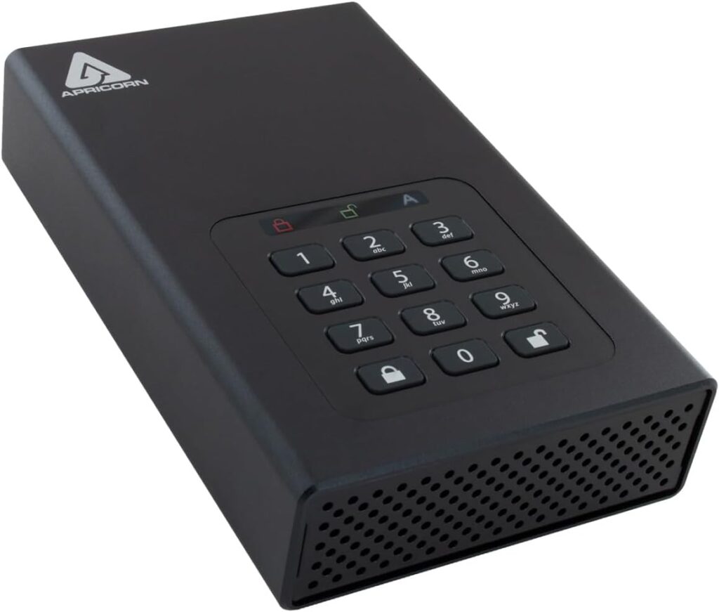 Apricorn 2TB Aegis Padlock DT 256-Bit Encrypted USB 3.0 Hard Drive (ADT-3PL256-2000)