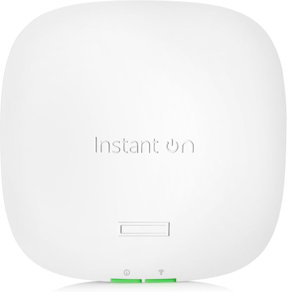 HPE Networking Instant On Access Point AP22 2×2 WiFi 6 Indoor Wireless Access Point | Long Range, Secure, Smart Mesh Support | Power Source Not Included | US Model (R4W01A)