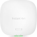 HPE Networking Instant On Access Point AP22 2×2 WiFi 6 Indoor Wireless Access Point | Long Range, Secure, Smart Mesh Support | Power Source Not Included | US Model (R4W01A)