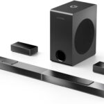 ULTIMEA 5.1.2 Soundbar with Dolby Atmos, 8″ Wireless Subwoofer, Home Theater Surround Sound System, TV Sound Bar with 2 Upward-Firing Drivers, 4K HDR, Nova S80 (2025 Upgraded Speakers)