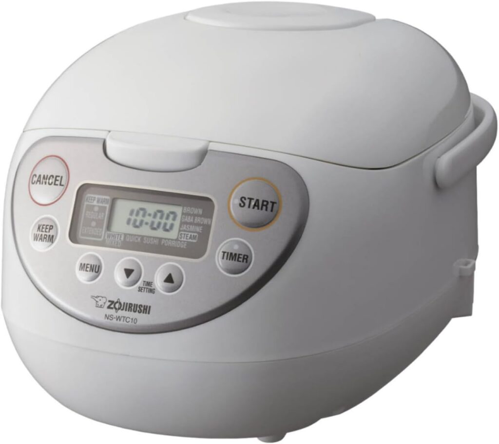 Zojirushi NS-WTC10 Micro-Computer Rice Cooker and Warmer 5.5 Cup, White