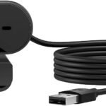 HP 320 FHD Webcam – USB-A Computer Camera with Mic & Privacy Cover – for Desktop, Laptop, & Chromebook – 1080p Resolution w/Wide FOV – Zoom & Teams Compatible – Clip Mount, Tripod Support, & Swivel