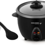 Holstein Housewares 16-Cup Cooked (8-Cup Uncooked) Rice Cooker, Black – One-Touch Operation with Cook & Keep Warm Functions, Perfect for Rice, Quinoa, Oatmeal, Stews & Grains