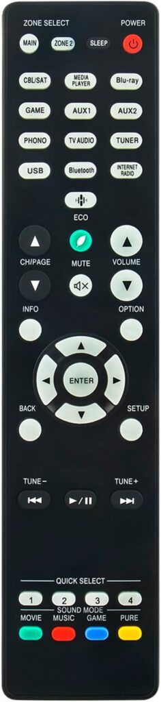 WINFLIKE RC-1244 RC1244 Remote Control Replace for DENON AV Receivers AVR-S760H AVR-X1700H AVRS760H AVRX1700H