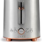 Café Express Finish 2-Slice Toaster | Extra-Wide Slots, Extra Lift for Waffles, Pastries, Texas Toast & More | 4 Pre-Set Functions, 8 Shade Options | Countertop Kitchen Essentials | Stainless Steel