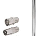 Superbat FM Telescopic Antenna Kit 75 Unbal F Type Connector DAB Radio Replacement Antenna for TV AM FM Radio Stereo Receiver Bose Wave etc.