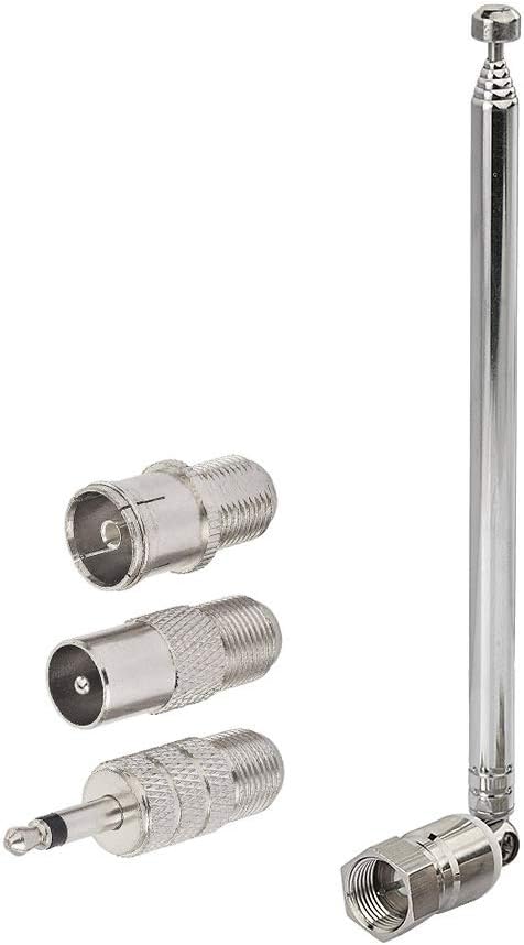 Superbat FM Telescopic Antenna Kit 75 Unbal F Type Connector DAB Radio Replacement Antenna for TV AM FM Radio Stereo Receiver Bose Wave etc.