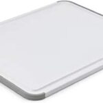 KitchenAid Classic Cutting Board with Perimeter Trench and Non Slip Edges, Dishwasher Safe, 11 inch x 14 inch, White and Gray