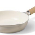 CAROTE 8″ Ceramic Frying Pan Skillet, Non Stick Frying Pan Chef’s Pan, Healthy & PFOA/PFAS Free, Induction-Compatible, Taupe