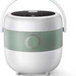 Bear Rice Cooker 3 Cups (Uncooked), 3D Heating and Fuzzy Logic, Healthy Nonstick Small Rice Cooker, PFAS-Free, Touch-Screen, for White/Brown Rice Quinoa Oatmeal Soup