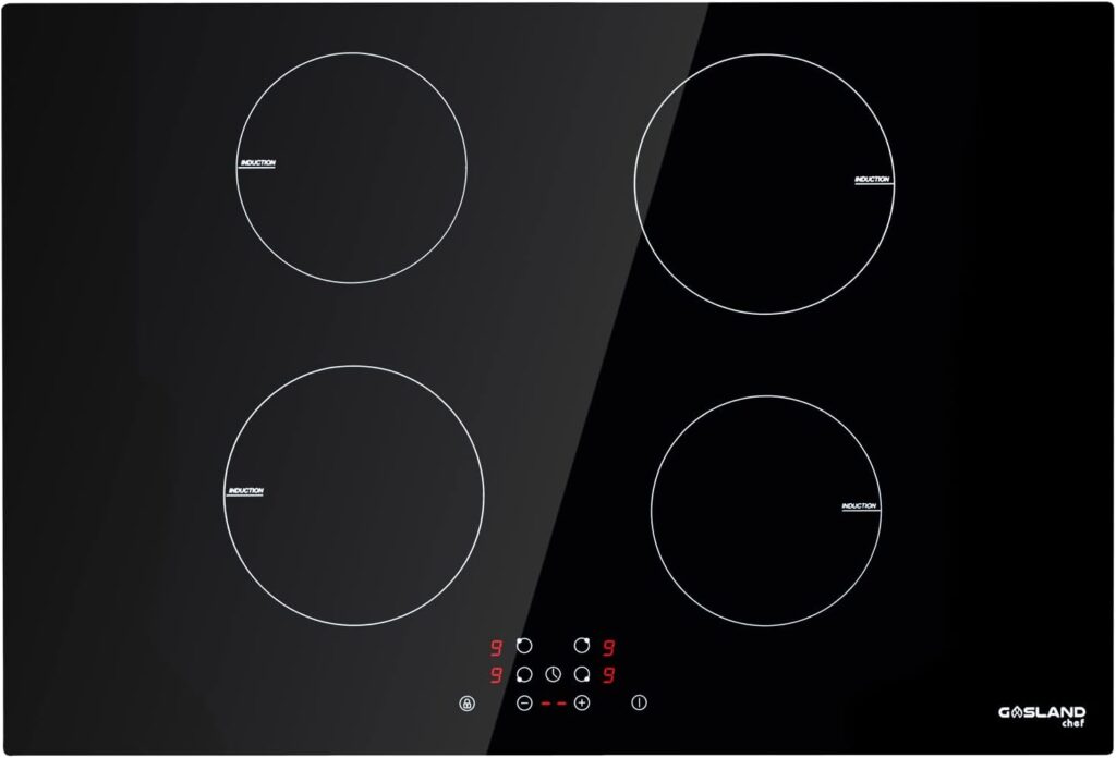 GASLAND Chef Induction Cooktop 30 Inch, Built-in Electric Cooktop 4 Burners Electric Stove Top, Sensor Control Induction Hob with Child Safety Lock and Timer 240V