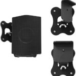 Metal Wall Mount Bracket for Samsung HW-Q990C/HW-Q990B/HW-Q990D/HW-Q930 Surround Rear Speakers, Home Theater Surround Sound System Wallmount Accessories (1 pair Black)