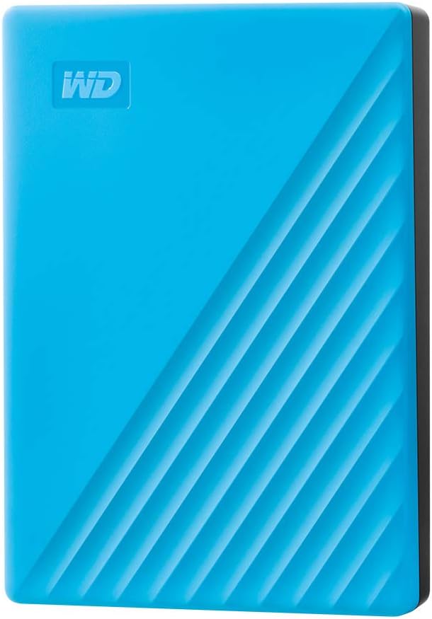 WD 4TB My Passport, Portable External Hard Drive, Blue, backup software with defense against ransomware, and password protection, USB 3.1/USB 3.0 compatible – WDBPKJ0040BBL-WESN