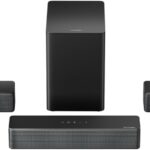 ULTIMEA 7.1ch Soundbar with Wireless Subwoofer, Virtual Surround Sound System for TV, App Control, 410W Peak Power, Sound bar for TV, 4 Wired Surround Speakers, Home Theater Sound System Poseidon D70