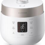 CUCKOO Twin Pressure Rice Cooker 10-Cup Uncooked / 20-Cup Cooked with Nonstick Inner Pot, Large Rice Maker & Warmer with 16 Menu Options, Open Cooking Mode, Voice Guide, White (CRP-ST1009FW)