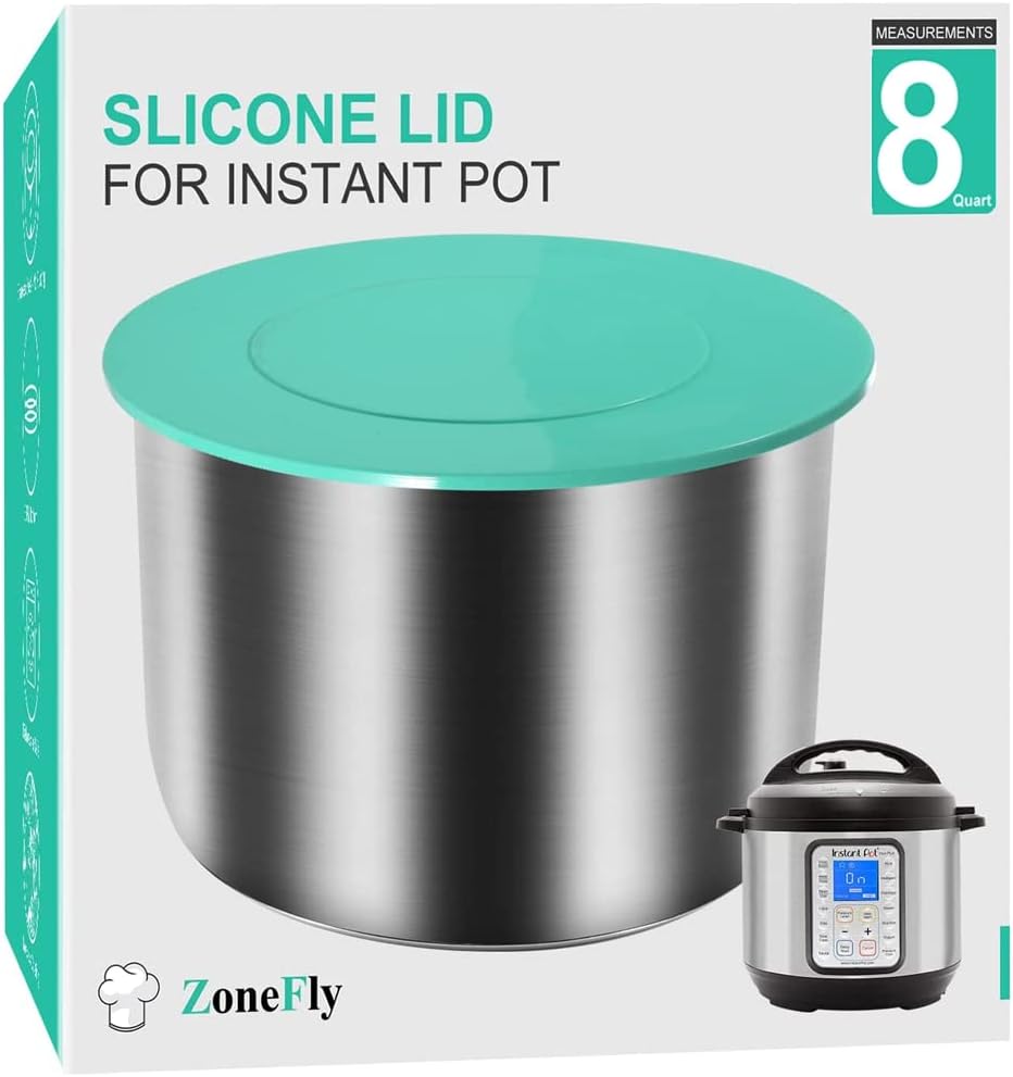 Silicone Cover Fits Instant Pot 8 Quart – 8 Qt Inner Pot Lid for Insta Pot Duo,Pro,Ultra,Crisp,Nova,Plus & More – Best Sealing Lid for 8 Qt Pressure Cooker Instapot Cover