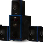 Acoustic Audio AA5102 Bluetooth Powered 5.1 Speaker System Home Theater Surround, Black (AA5102)