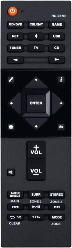 NTQinParts Replacement Remote Control Controller for Pioneer VSX935 VSX-935 7.2 Channel Network AV Receiver